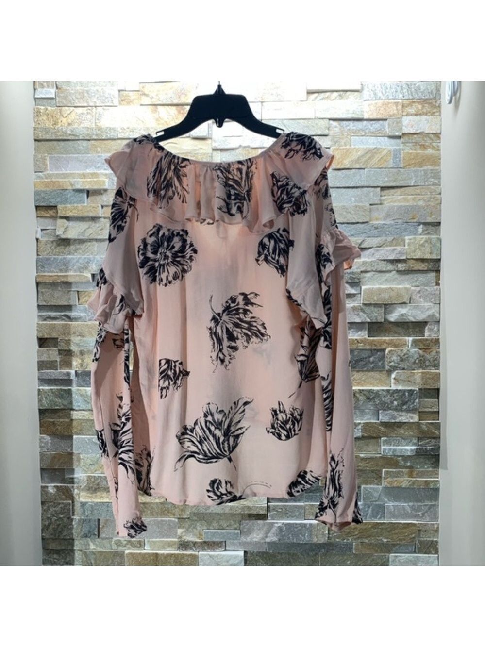 BP. - Print Ruffle Top - Picture 4 of 5